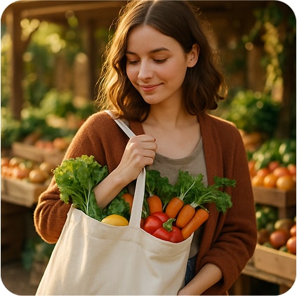 An eco tote placed